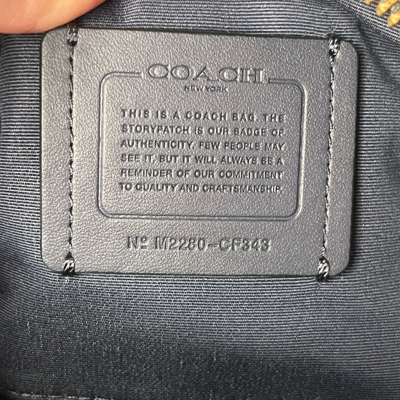 Coach Monogram Green Brown Canvas Crossbody Shoulder Bag - Picture 9 of 14